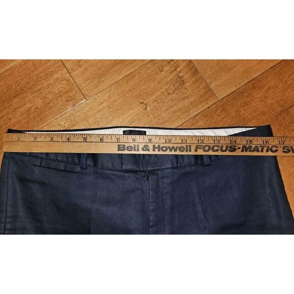 BANANA REPUBLIC Jackie Cropped Pants in True Navy Ankle Zip Size 10 EUC - Picture 10 of 11